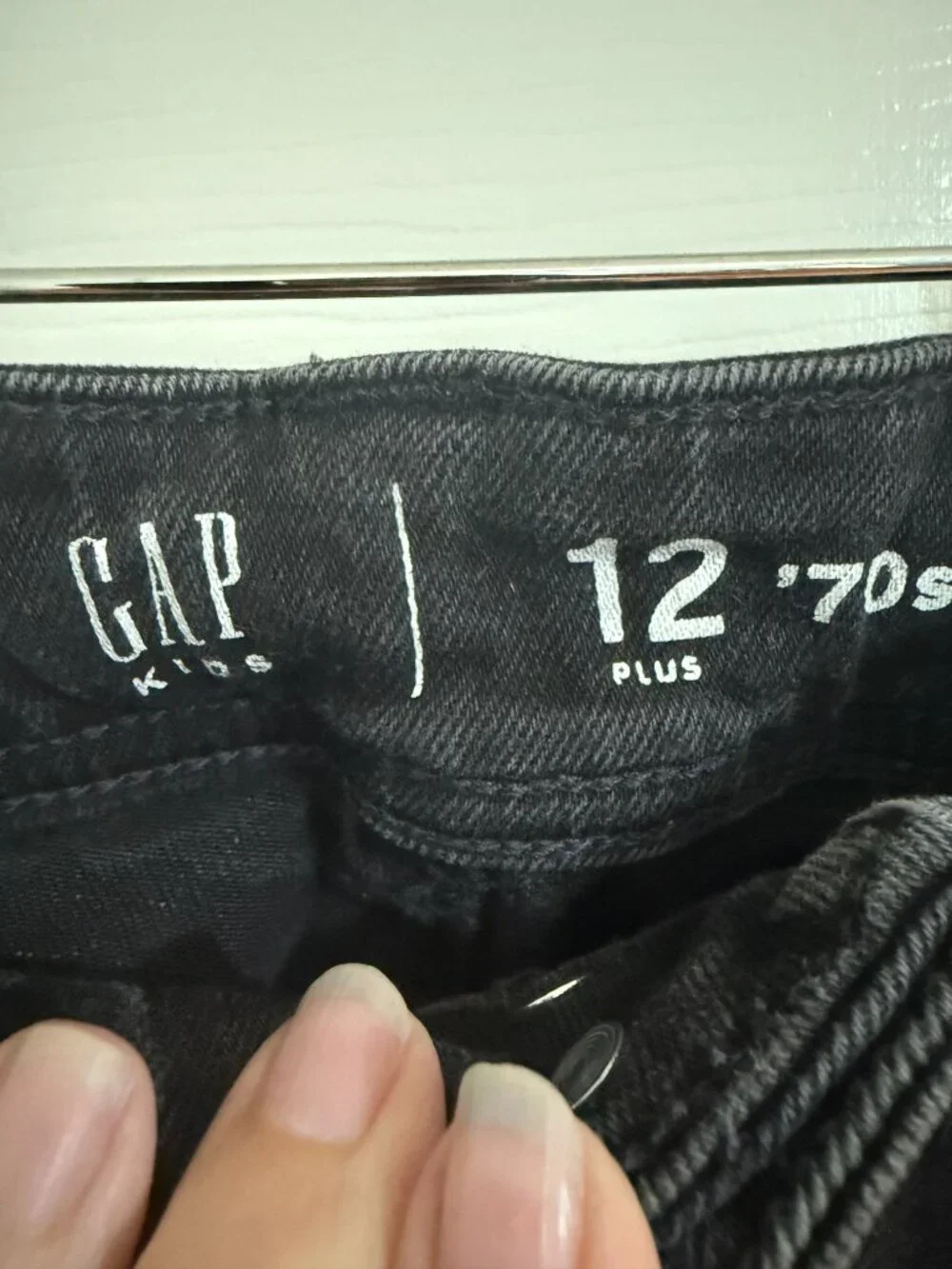 Gap Kids Girls 12 Plus ’70s Flare High Rise Black Jeans Y2K